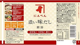 Amazon にんべん 濃い味だし鰹節 0ml 4本 にんべん 食品 飲料 お酒 通販