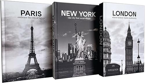 Miniatura 1 de NAZANNI Libros decorativos para decoración del hogar, juego de 3 libros de decoración estética, juego de libros de mesa auxiliar, decoración de