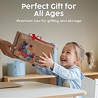 Vista 6 de BUNMO 40pcs Wooden Stacking Toys - Montessori Educational Blocks for Toddlers, Non-Toxic, Safe, and Durable for Kids’ Creative Play and Learning