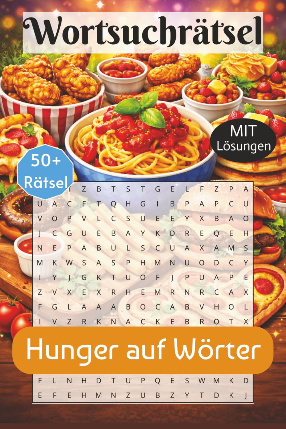 Wortsuchrätsel - Hunger auf Wörter: Wortsuchrätsel mit gut lesbarer Großdruck-Schrift für Rätselbegeisterte | DIN A5, 110 Seiten | 50+ Rätsel… Ideales ... als Gedächtnistraining oder Freizeit