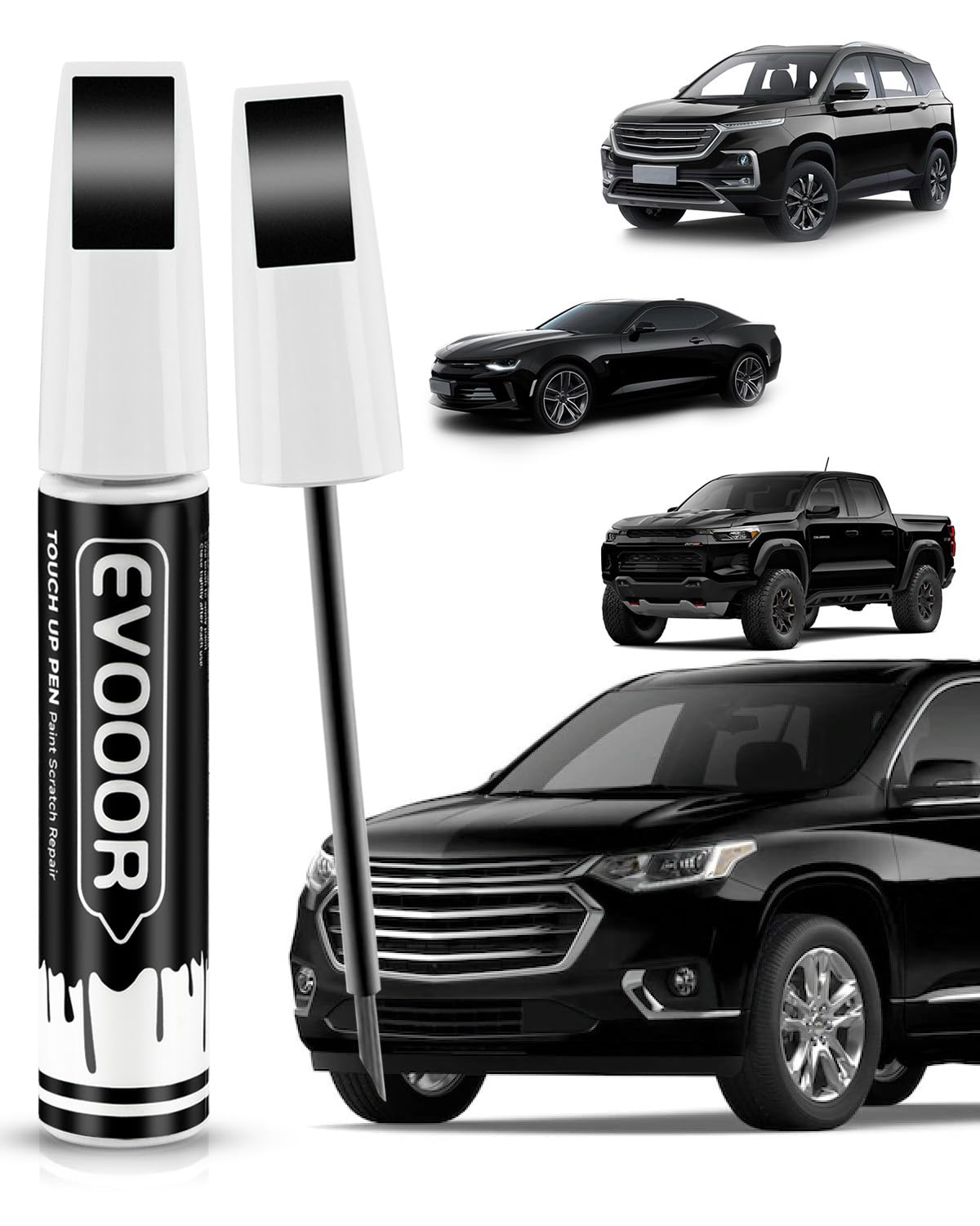 EVOOOR Touch Up Paint Compatible with Chevrolet/ Chevy Exact Match 2 in 1 Touch up Paint for Chips and Nicks Repair with 2pcs Disposable Ultra-fine