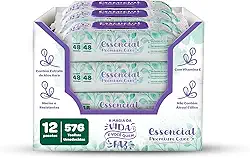KIT LENÇO UMEDECIDO ADULTO 12 PACOTES 48fls - Essencial Premium Care