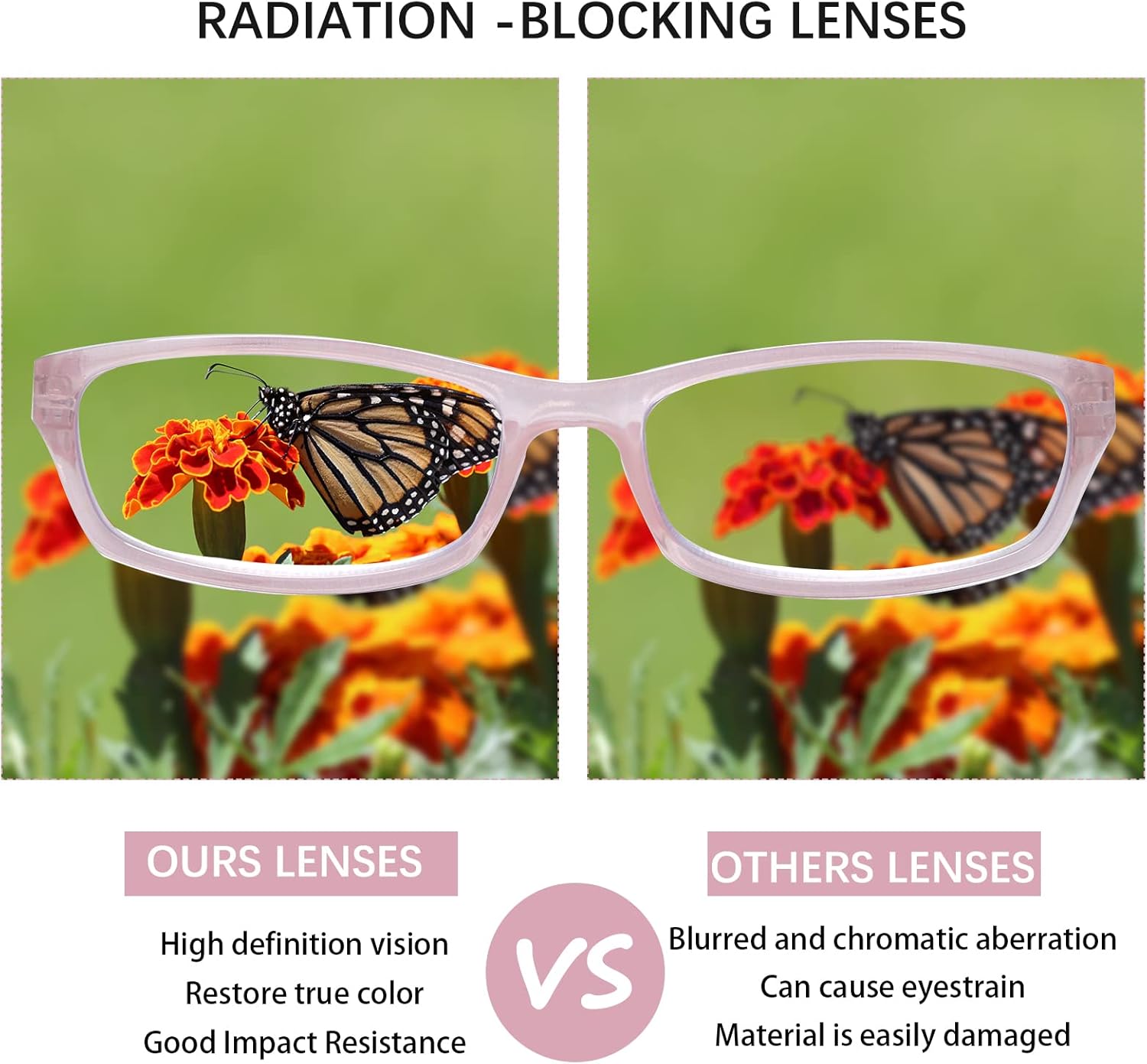 5 Pack Reading Glasses for Women, Blue Light Blocking Computer Readers, Ease Blurry Vision Dry Eyes Anti UV Glare (Multicolor, 1.25, x) - Image 3