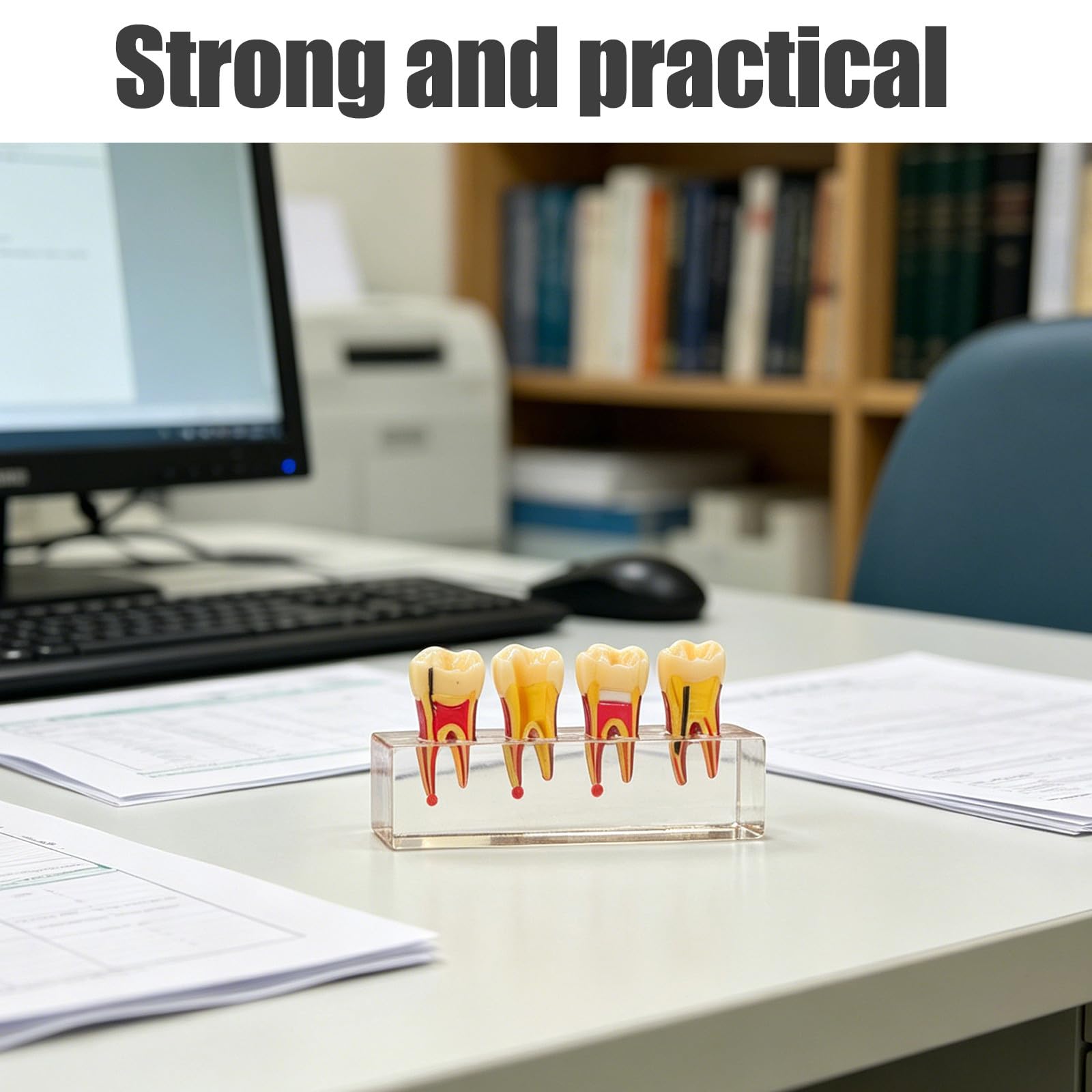 ibasenice Modello di denti pediatrici per la formazione didattica | Rappresentazione realistica dell'anatomia della bocca per studenti di odontoiatria e dentisti | Modello di carie per
