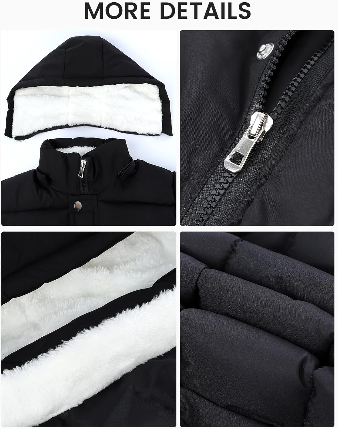 Wyeysyt Boy's Winter Coat Hooded Kids Puffer Jacket Thicken Warm Ski Snow Jacket - Image 5