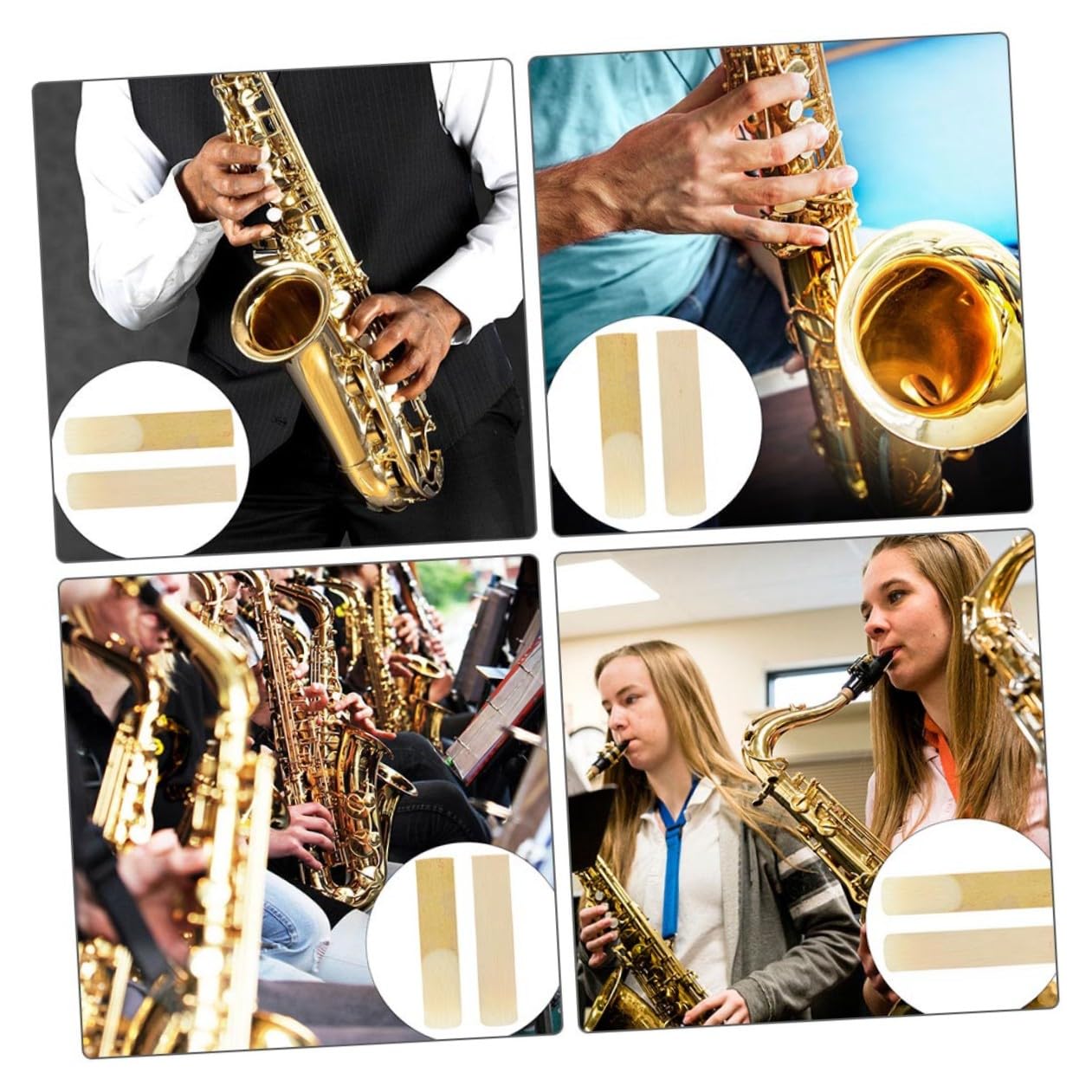 ifundom 50pezzi Ance Per Sax Tenore Sostituzione Di Qualità Per Strumenti Musicali Suono Stabile e Controllo Facile Compatibili Con La Maggior Parte Dei Sax Per Concerti e Prove