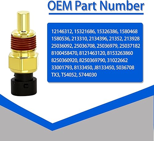 Miniatura 2 de Sensor de temperatura del refrigerante del motor, sensor de temperatura ECT compatible con Buick Cadillac Chevy GMC Pontiac Duramax- Blazer Impala