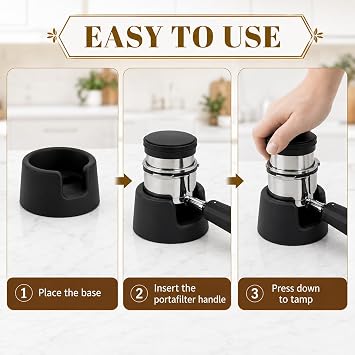 Coffee Tamper Base Compatible with Ninja Luxe Cafe ES601 ES701 Tamping Mat | Anti-slip silicone support for steady tamping, countertop protection and easy cleaning