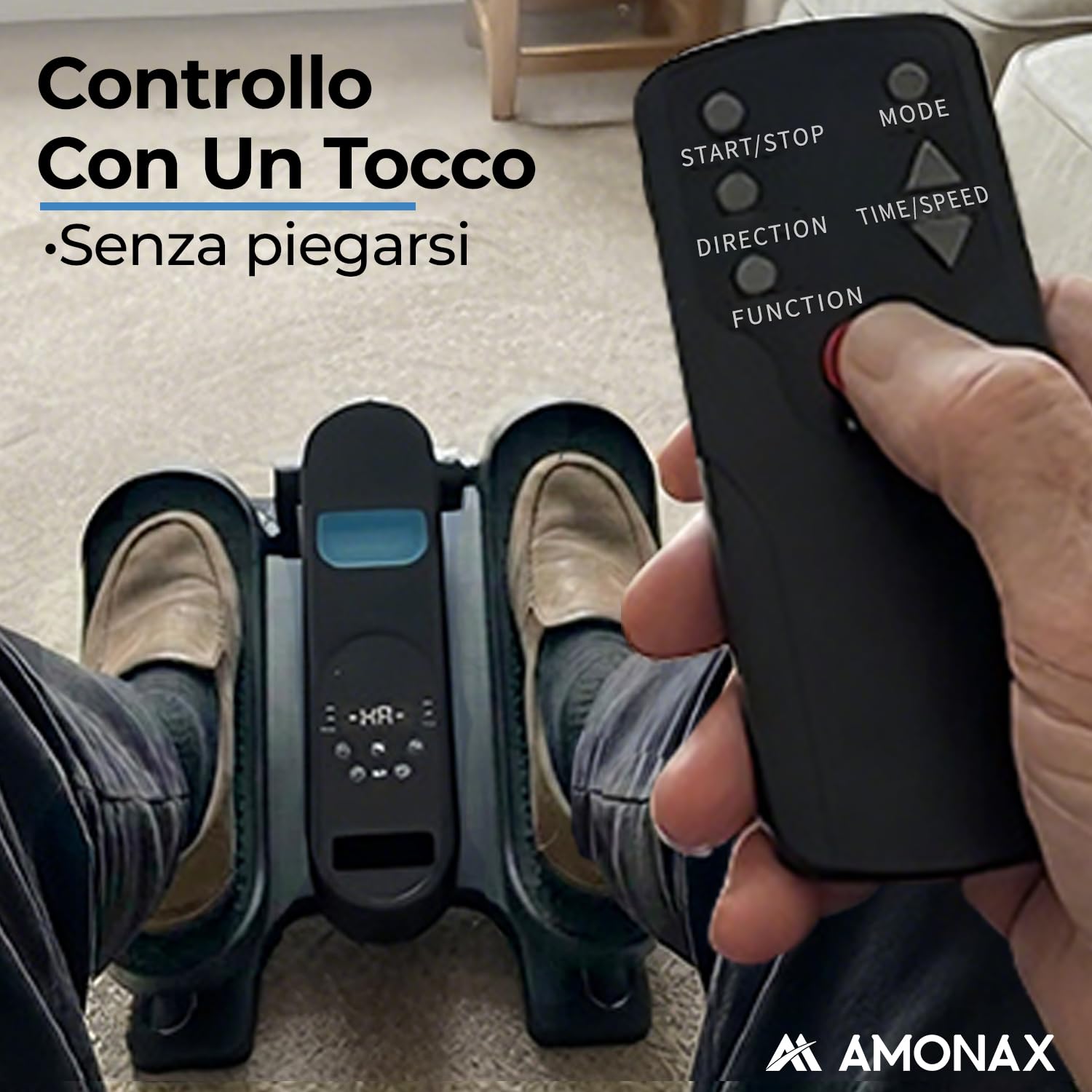 Amonax Motorizzato Macchina Ellittica, Ellittica Da Casa Seduta, Pedaliera Elettrica per Riabilitazione, Cardio Cyclette Ellittica, Mini Cyclette Pedaliera Elettrica Pedaliera per Anziani