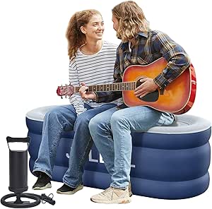 Amazon.com : JCLEAL Inflatable Bench Chair, Portable Blow Up Couch ...