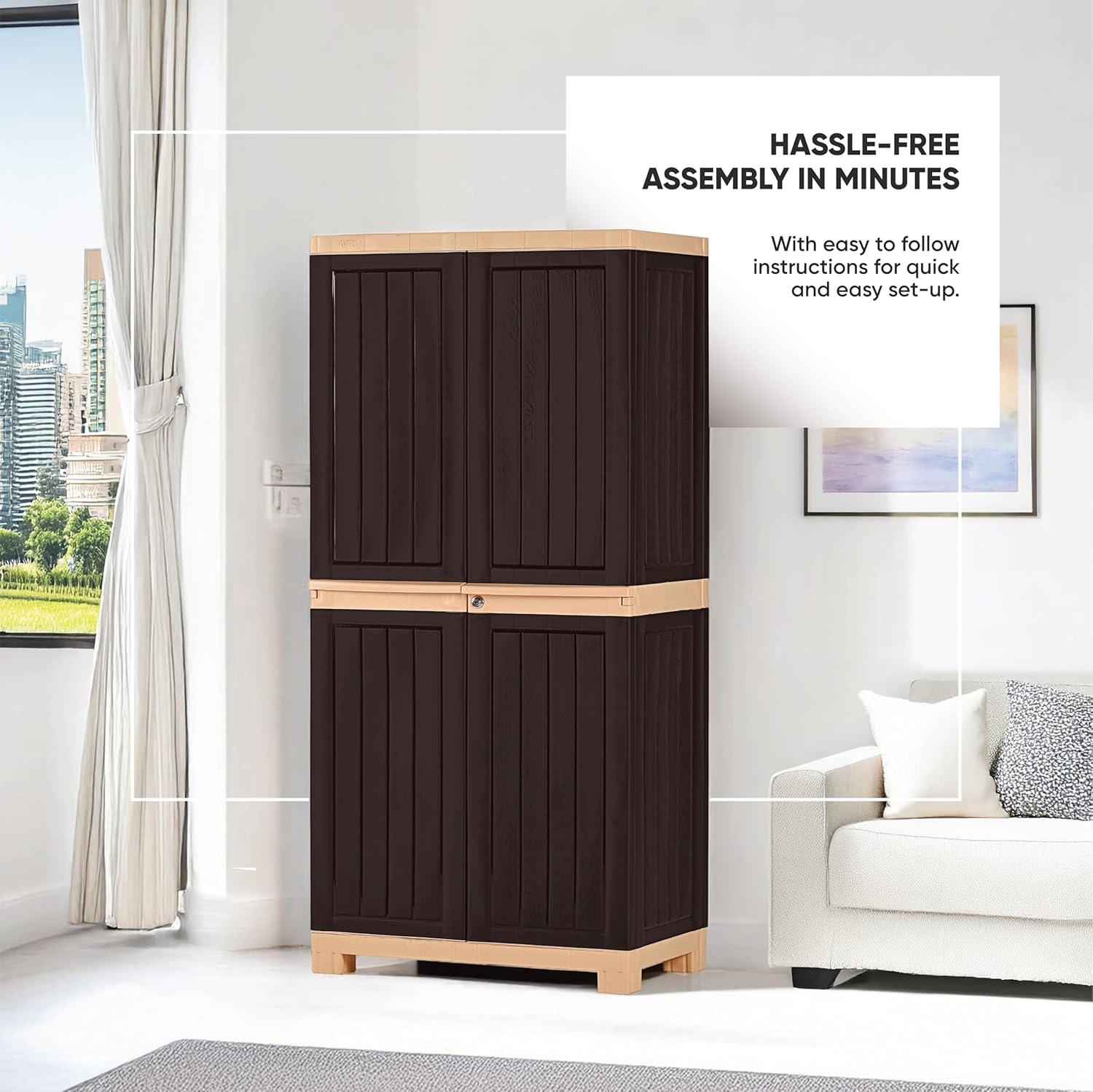 AVRO FURNITURE Star Plastic Cupboard for Storage, Multipurpose