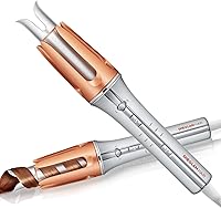 SHEGLAM Automatic Curling Iron 1.25 Inch Barrel: 3 Heat Settings, 2-Way Rotating Curler, Fast Heat, Anti-Scald, Dual Voltage Travel Ready