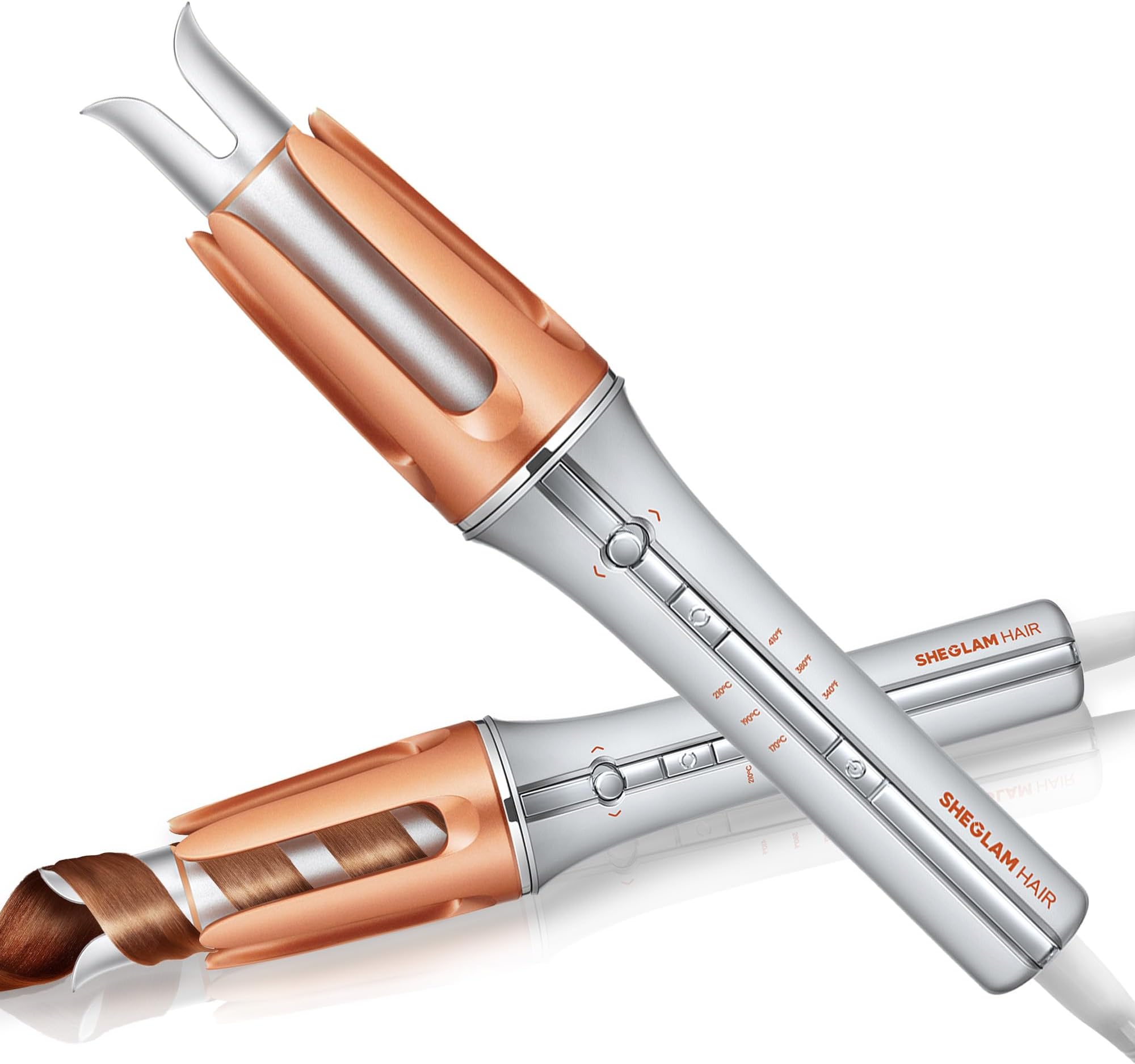 Automatic Curling Iron 32mm with 3 Temperatures Fast Heating, 2-Way Rotation, Automatic Shut-Off, Anti-Scald, Anti-Tangle Rotating for Hair Styling