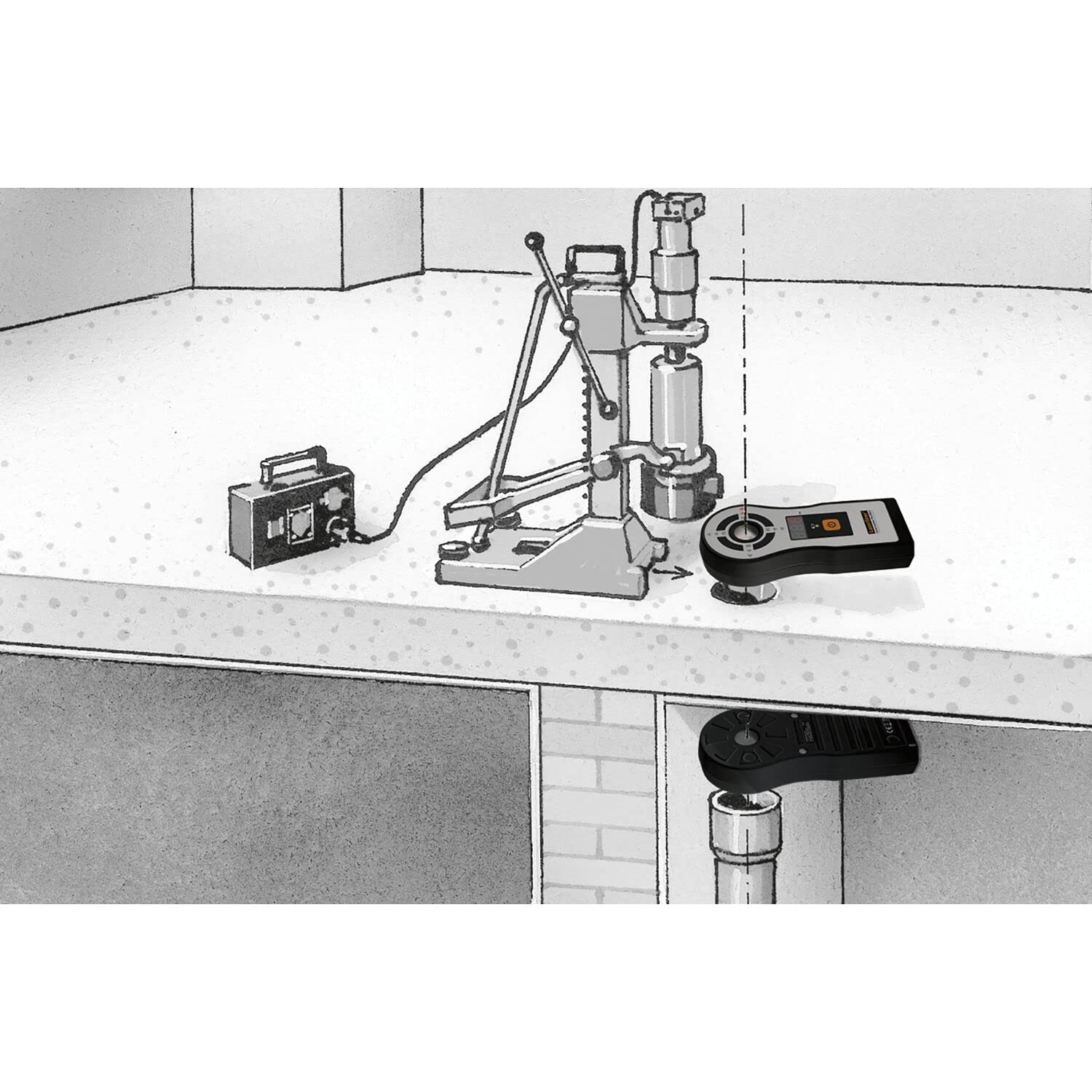 Laserliner CenterScanner Plus - Nivelador láser (Negro, Gris, -30 - 40 °C, -40 - 60 °C, 75 mm, 28 mm, 172 mm)