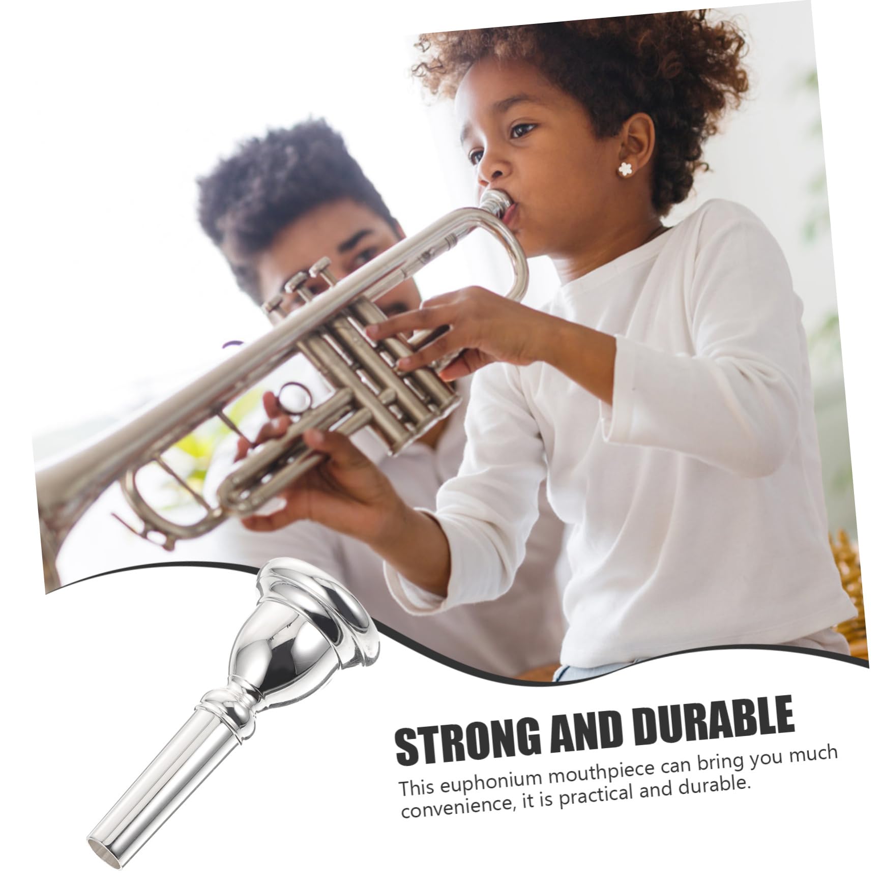 STOBAZA Embouchure Euphonium Cuivre Argenté Accessoire Pour