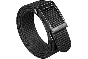 1.5 Inch Wide Men's Tactical Ratchet Gun Belt with Auto Slide Buckle