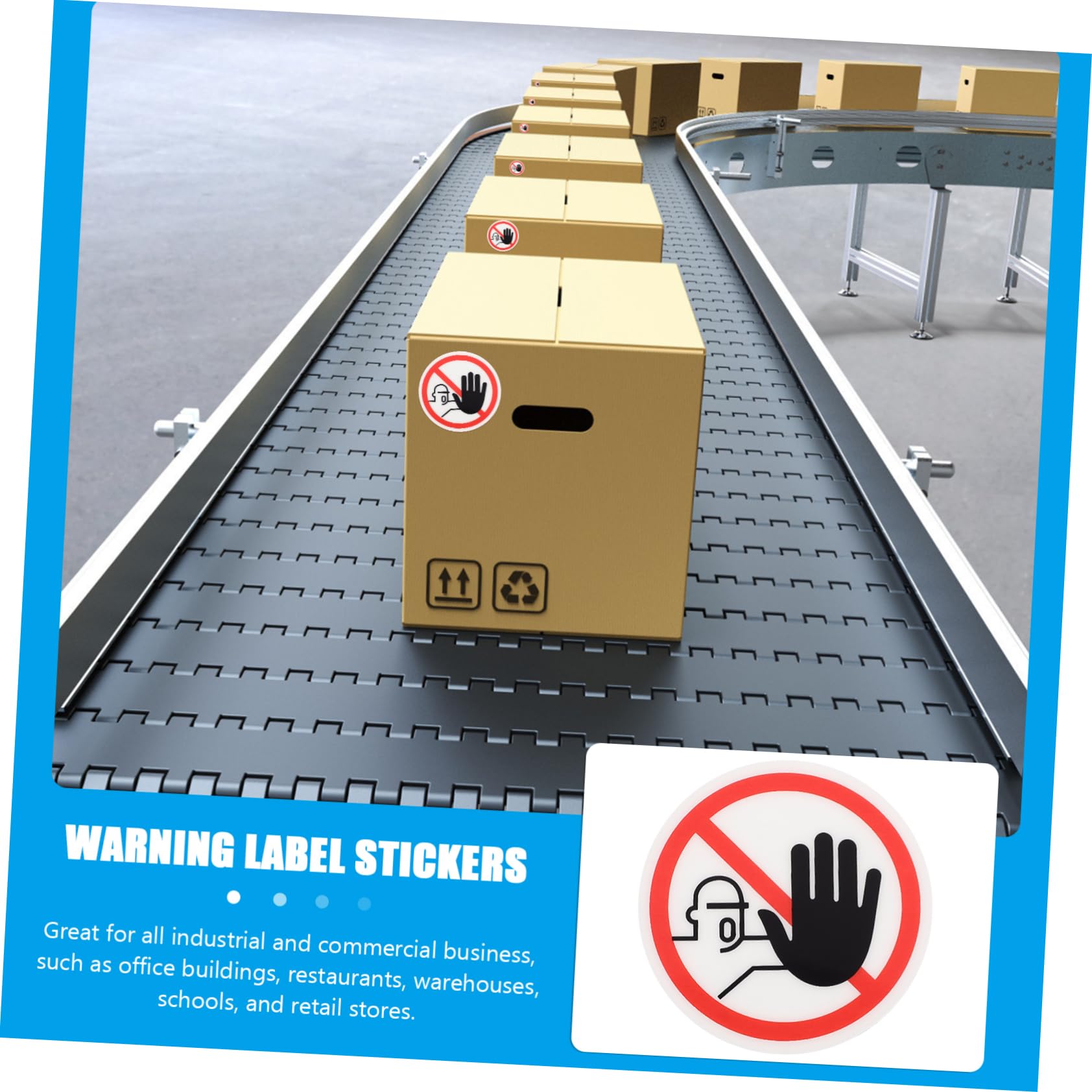 GARVALON Pegatinas Autoadhesivas Señal No Tocar PVC 2 Piezas Advertencia Seguridad