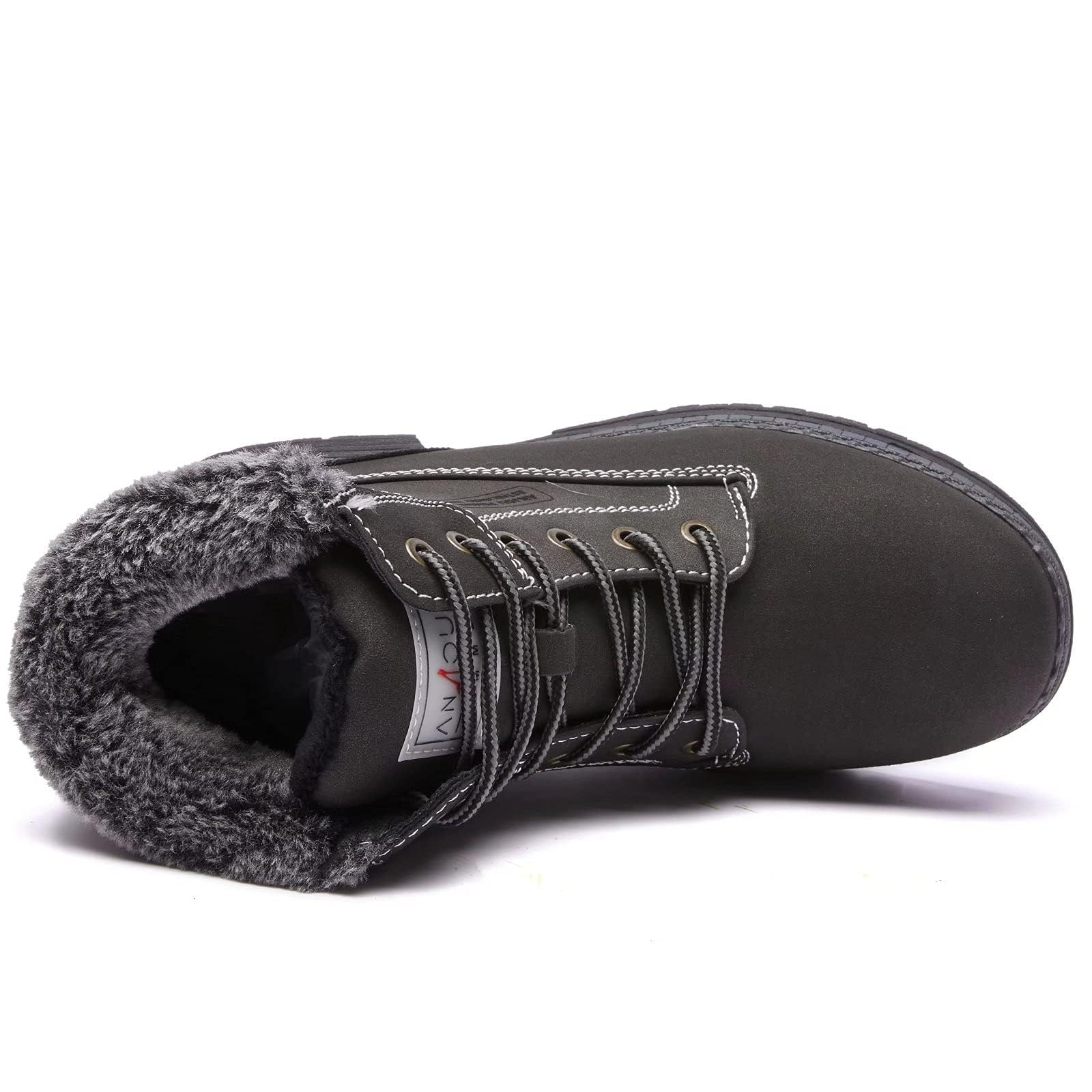 ANJOUFEMME Wanderschuhe Damen Wasserdicht Gefüttert Warm Schnee Winterstiefel Outdoor Stiefel