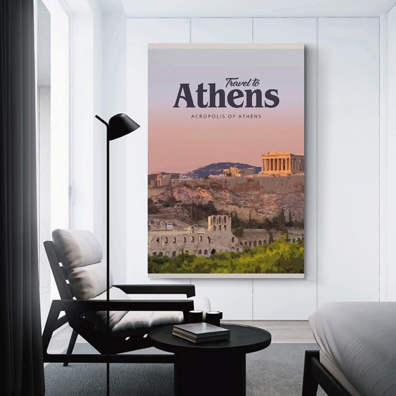 Junmoney Wall Picture Print Athens(4), 20x30inch(50x75cm), for Living Room, Bedroom Or Apartment Walls, A Home Accent with Warm Character