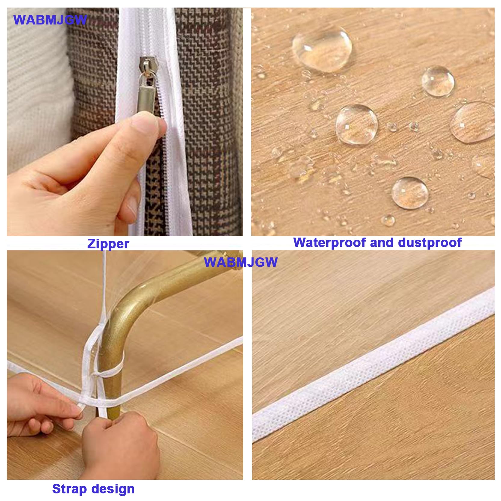 Funda transparente a prueba de polvo para perchero, protector de PEVA para ropa, se adapta a armarios colgantes de 90 x 50 x 150 cm, mantiene la ropa limpia y ordenada