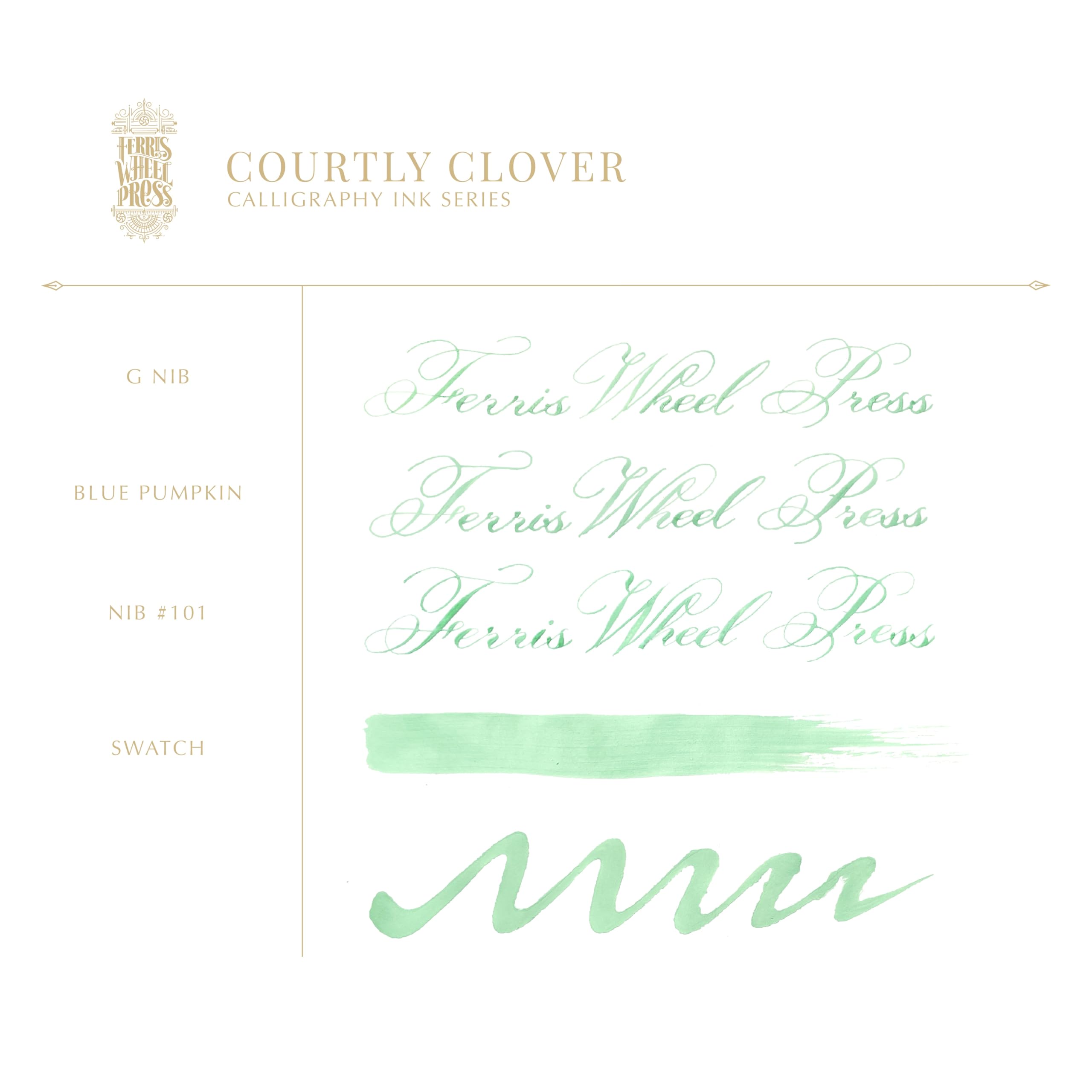 Ferris Wheel Press Calligraphy Ink, Opaque Light Green, 28ml, 28 ml - Image 3