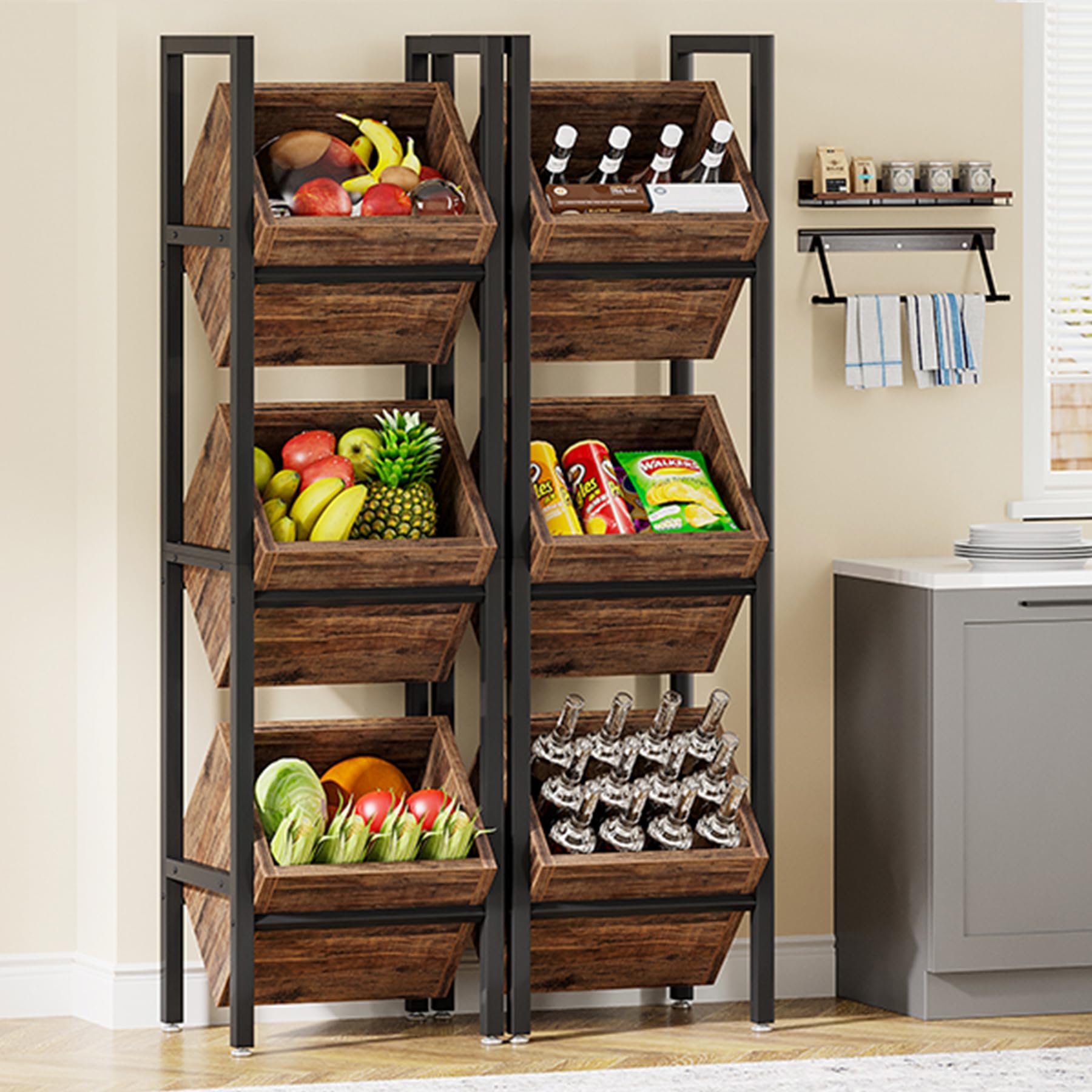 Grapes With Wine Rack Floor Buy Marjo 12 Bottle Solid Wood