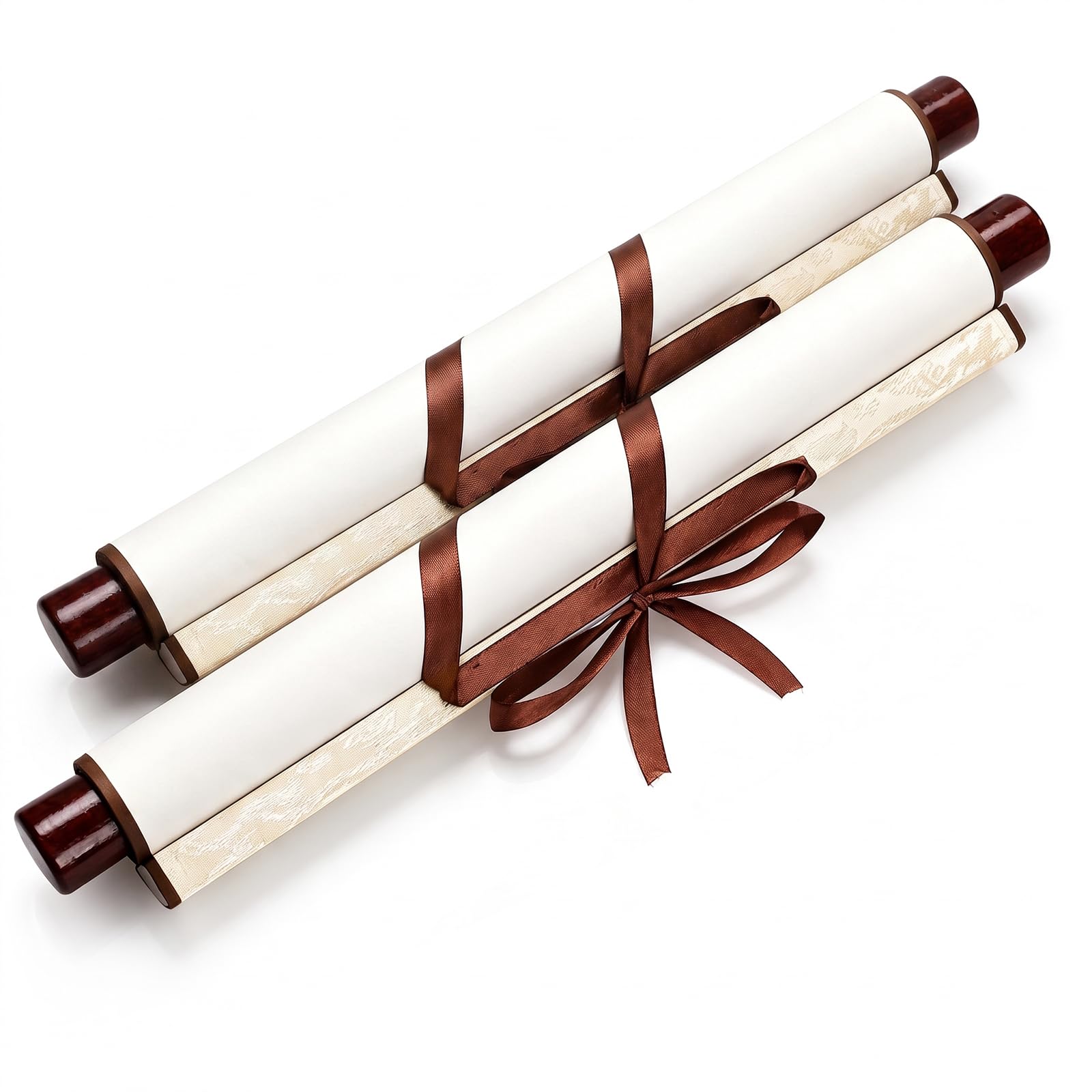 Dunjug 6 fogli vuoti da appendere, 80 cm × 30 cm, carta Xuan semi-grezza con spruzzi d'oro antico, pergamene tradizionali per calligrafia e pittura artistica