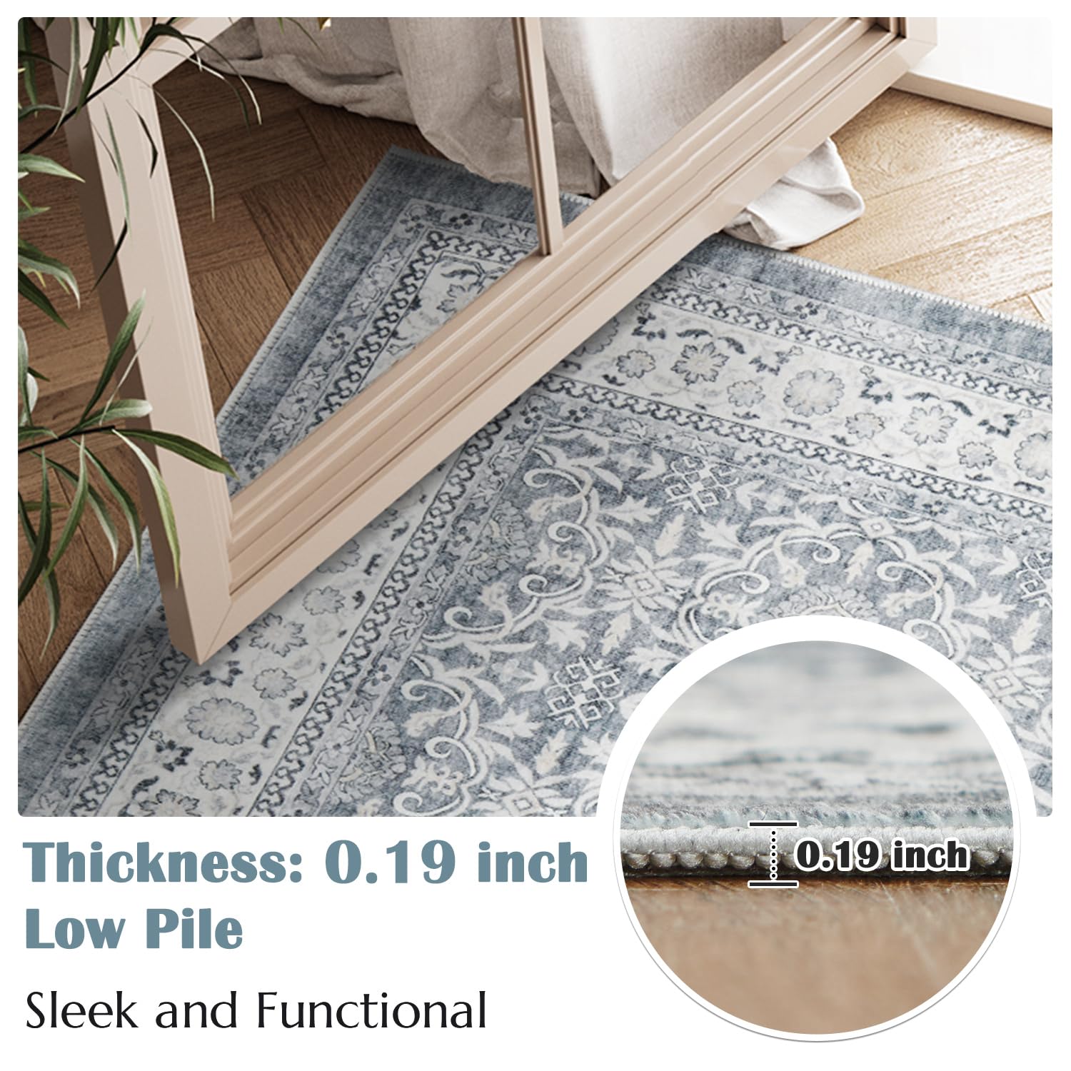 ゆゅ　chan Amazon.com: jinchan Floral 2x3 Rugs for Entryway - Machine