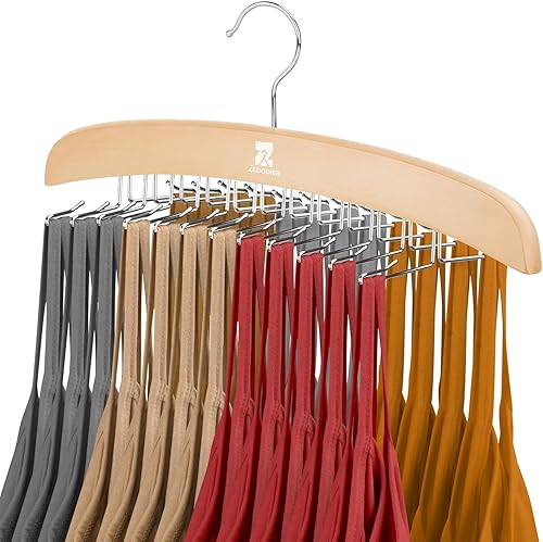 ZEDODIER Perchas para camisetas sin mangas, organizador de brasieres para armario, capacidad de almacenamiento de 24 unidades, organizador de