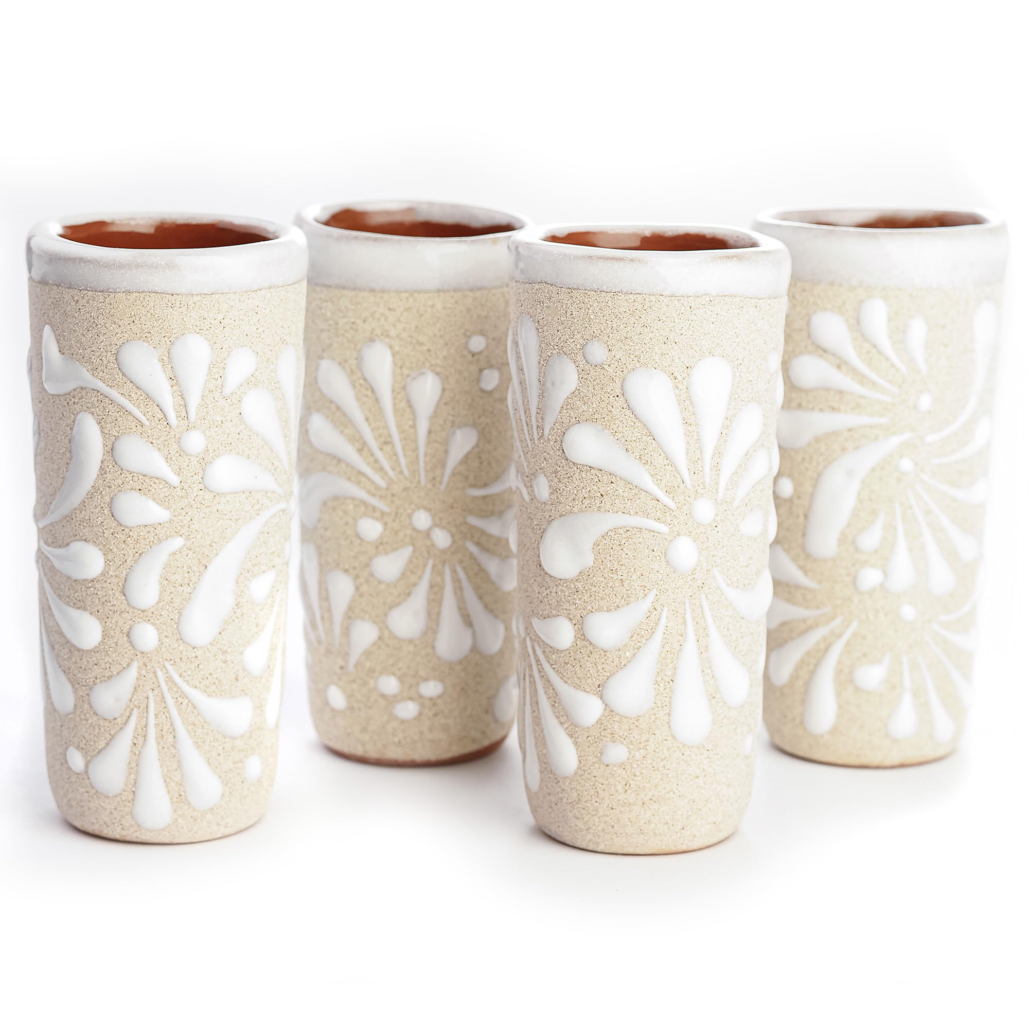 Amazon.com | MEXTEQUIL - Handcrafted Ceramic Shot Glasses, White