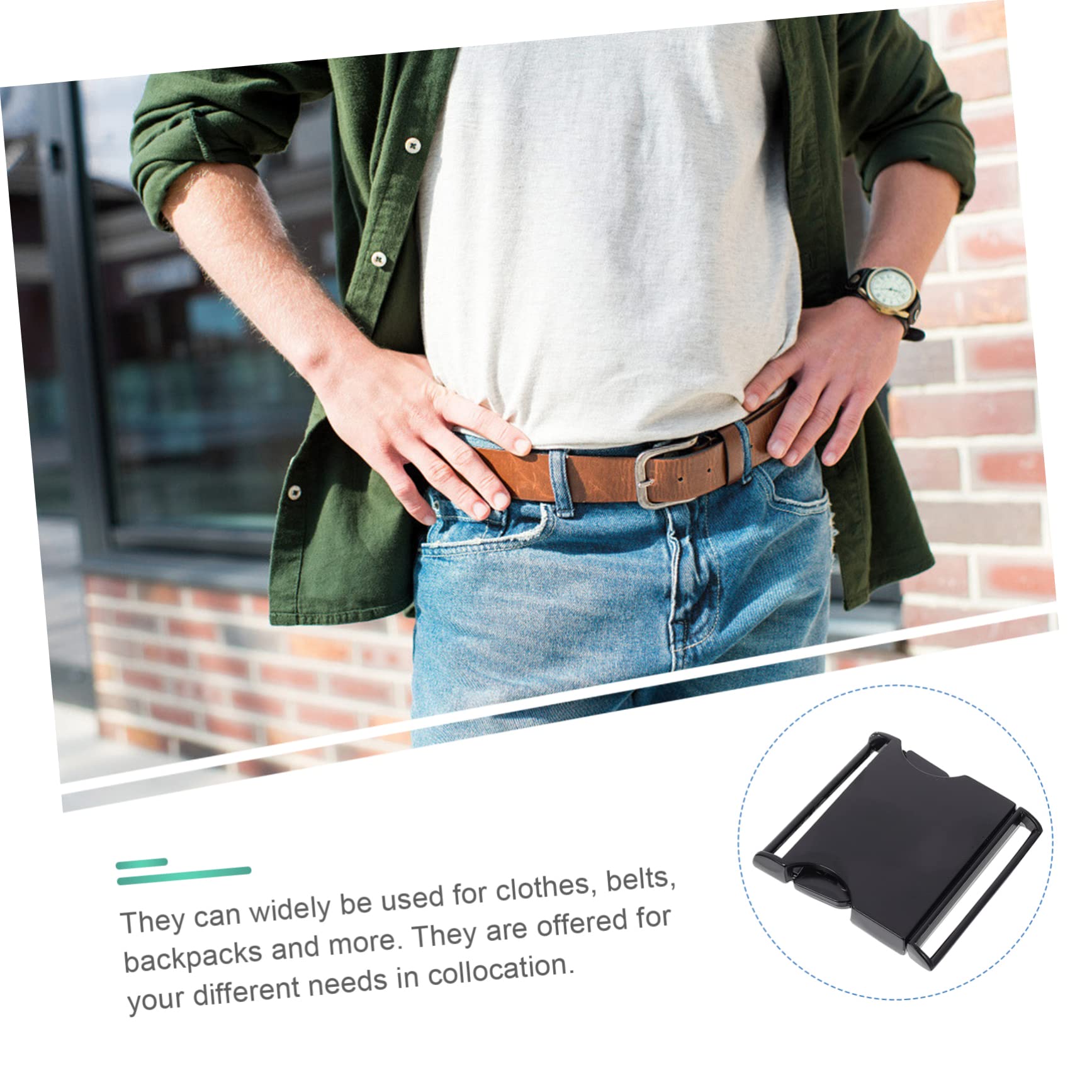 STOBOK Gürtelschnallen Set - 4 Stück Metall Schnallen Dekorativ