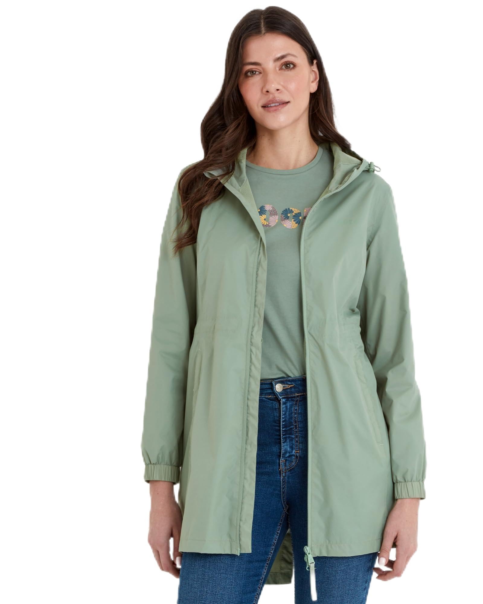 TOG24 Kilnsey Womens Zip Up Packable Lightweight Waterproof Hooded Jacket â€“ Windproof and Breathable