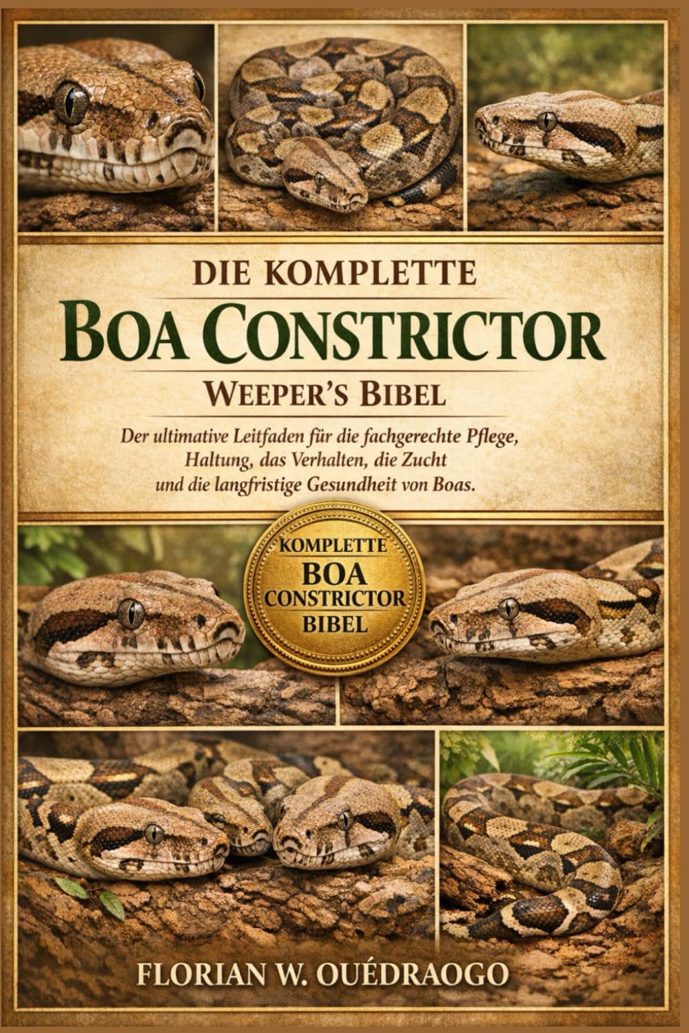DIE KOMPLETTE BOA CONSTRICTOR WEEPER'S BIBEL: Der ultimative Leitfaden für die fachgerechte Pflege, Haltung, das Verhalten, die Zucht und die langfristige Gesundheit von Boas.