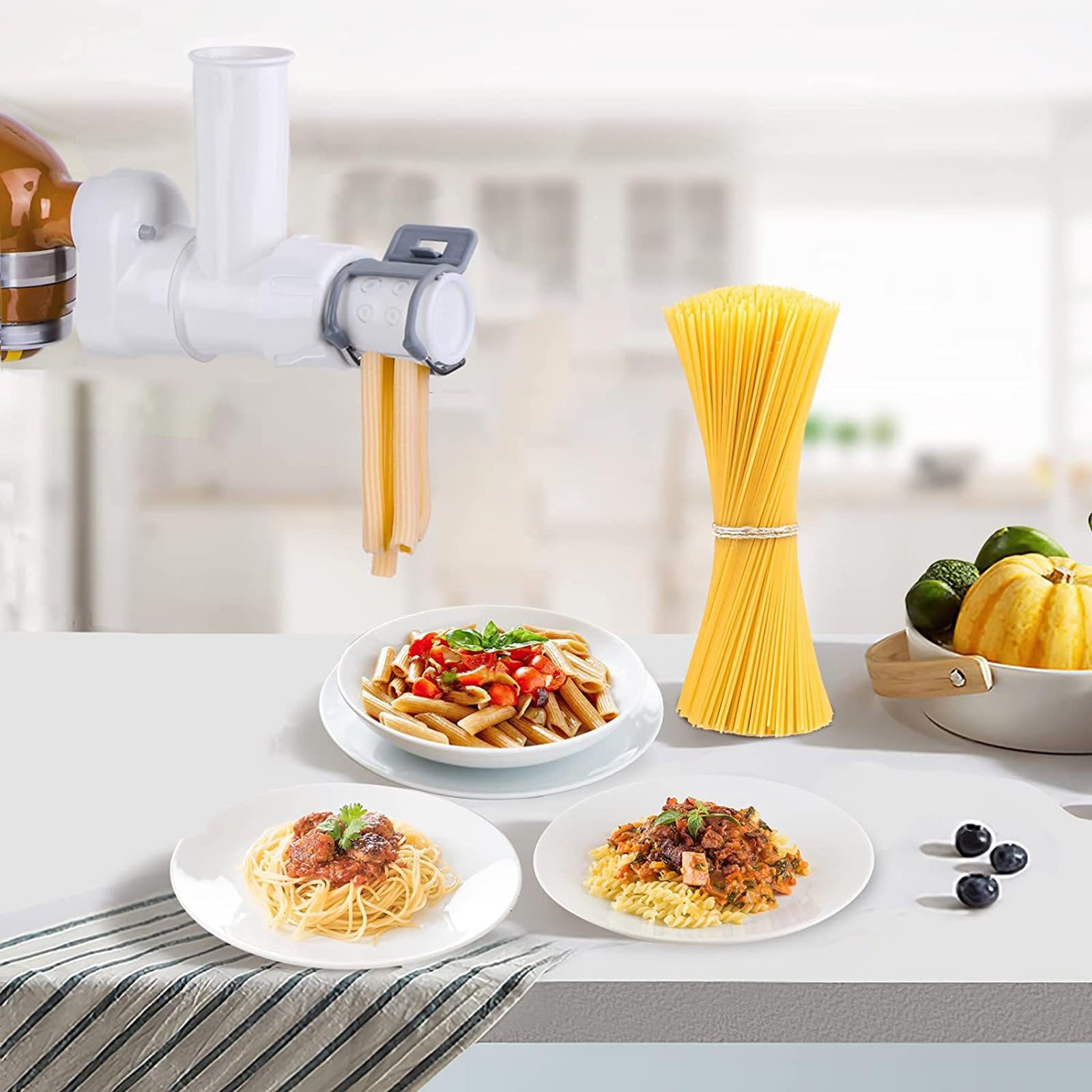 # Accesorio para hacer pasta para batidoras de cocina con 6 formas diferentes intercambiables de pasta y cepillo de limpieza accesorios de pasta