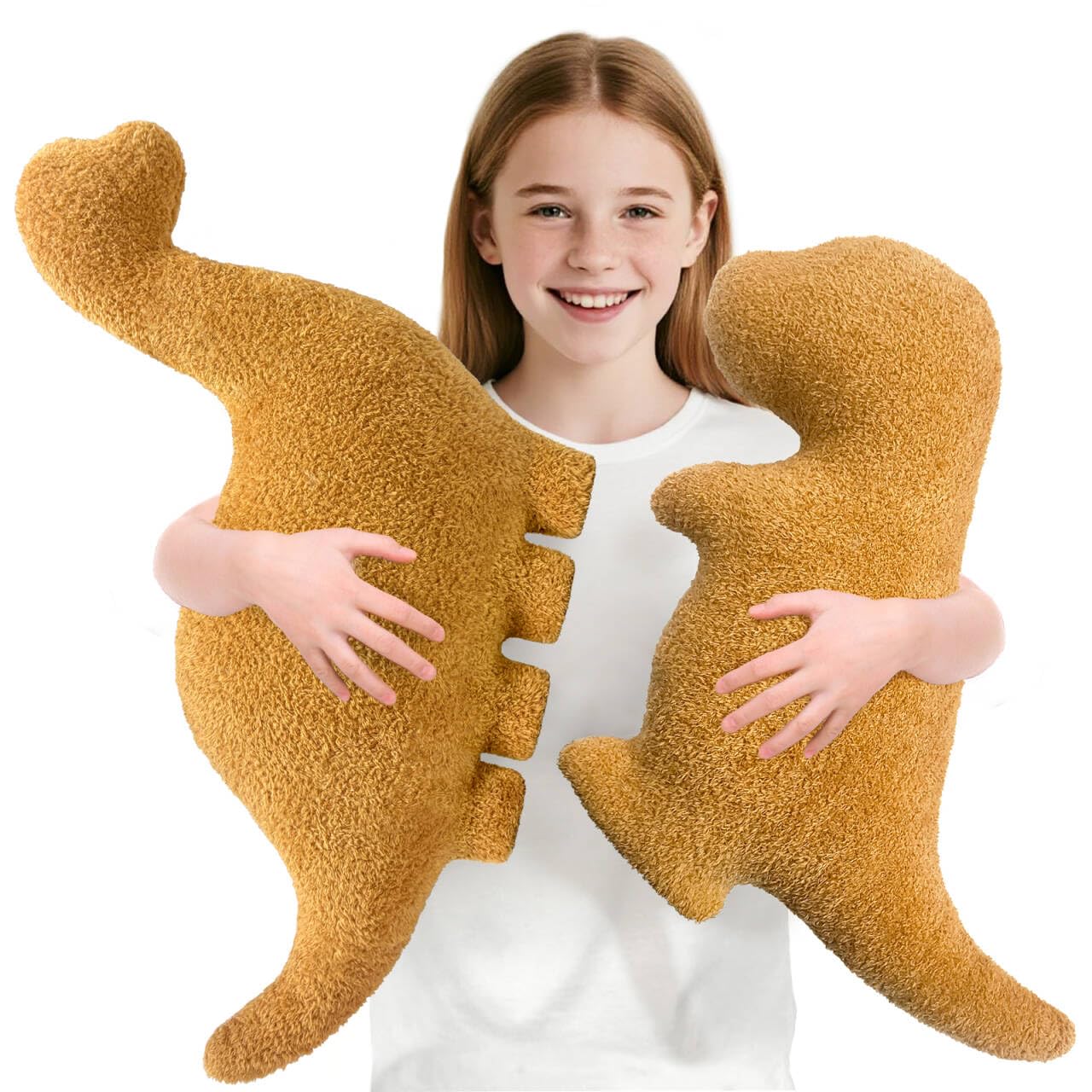 Andywoo Dino Huhn Plüschkissen für lustige Geburtstagsgeschenke, niedliches Plüschtier für Jungen und Mädchen, Dinosaurier-Geschenke für Kinder, Jugendliche und Erwachsene