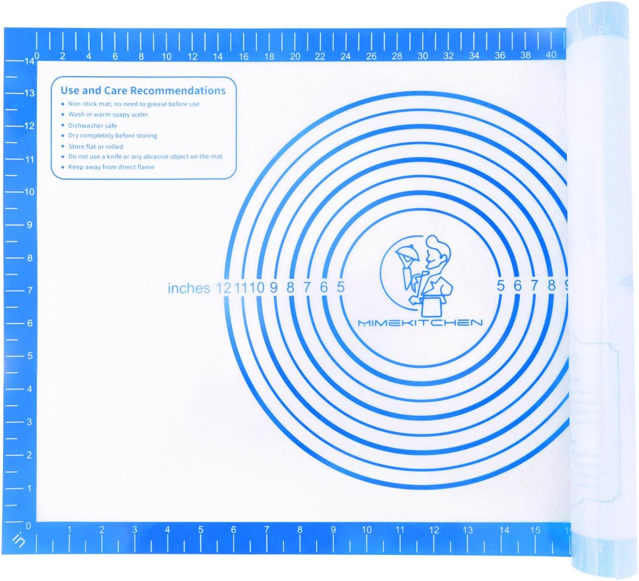 Extra Large Pastry Mat with Measurement, Reusable Non Stick