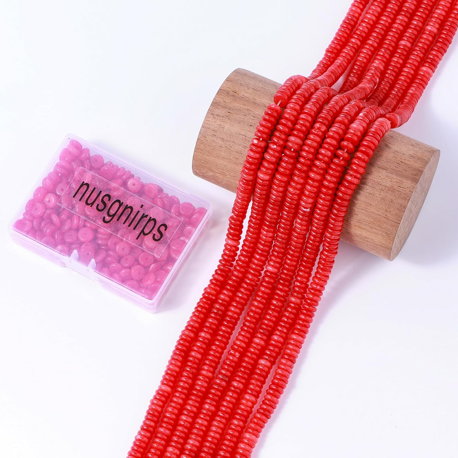 Natural Red Agate Disk Stone Spacer Beads 6x2mm 38cm/str Flat Rondelle Loose Semi Gemstone Caps for Making Bracelets Necklace - Image 6