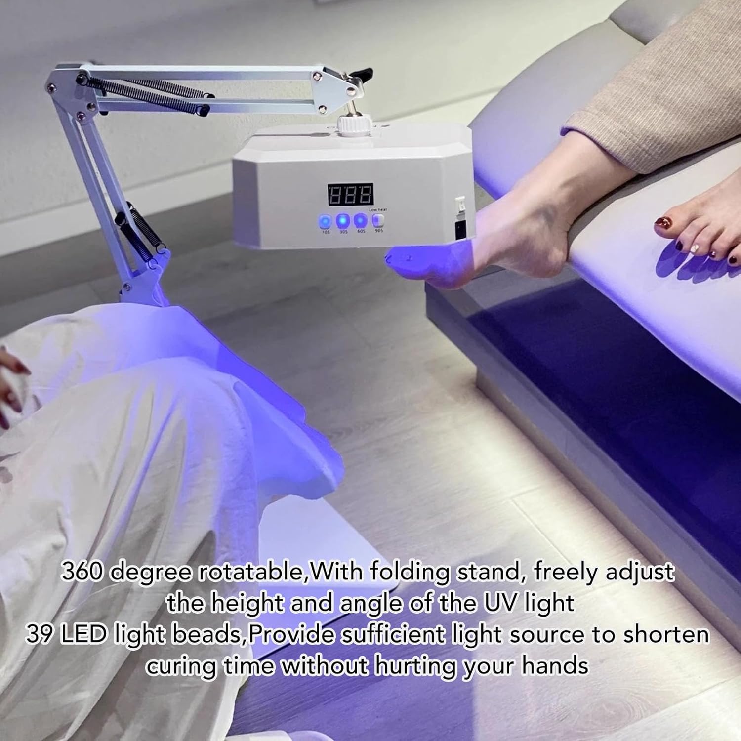 Lâmpada de Unhas de Gel UV 48W, Lâmpada Rotativa de Secador de Unhas de 39LEDs Com Temporizador, Bateria Recarregável, Suporte Dobrável, Bateria de Longa Duração para Uso em promoção! Veja a oferta e mais achadinhos de Cabines UV/LED 2 Hoje é o melhor dia para comprar Lâmpada de Unhas de Gel UV 48W, Lâmpada Rotativa de Secador de Unhas de 39LEDs Com Temporizador, Bateria Recarregável, Suporte Dobrável, Bateria de Longa Duração para Uso com aquele preço maroto! Promoção! Aproveite a oferta! 2