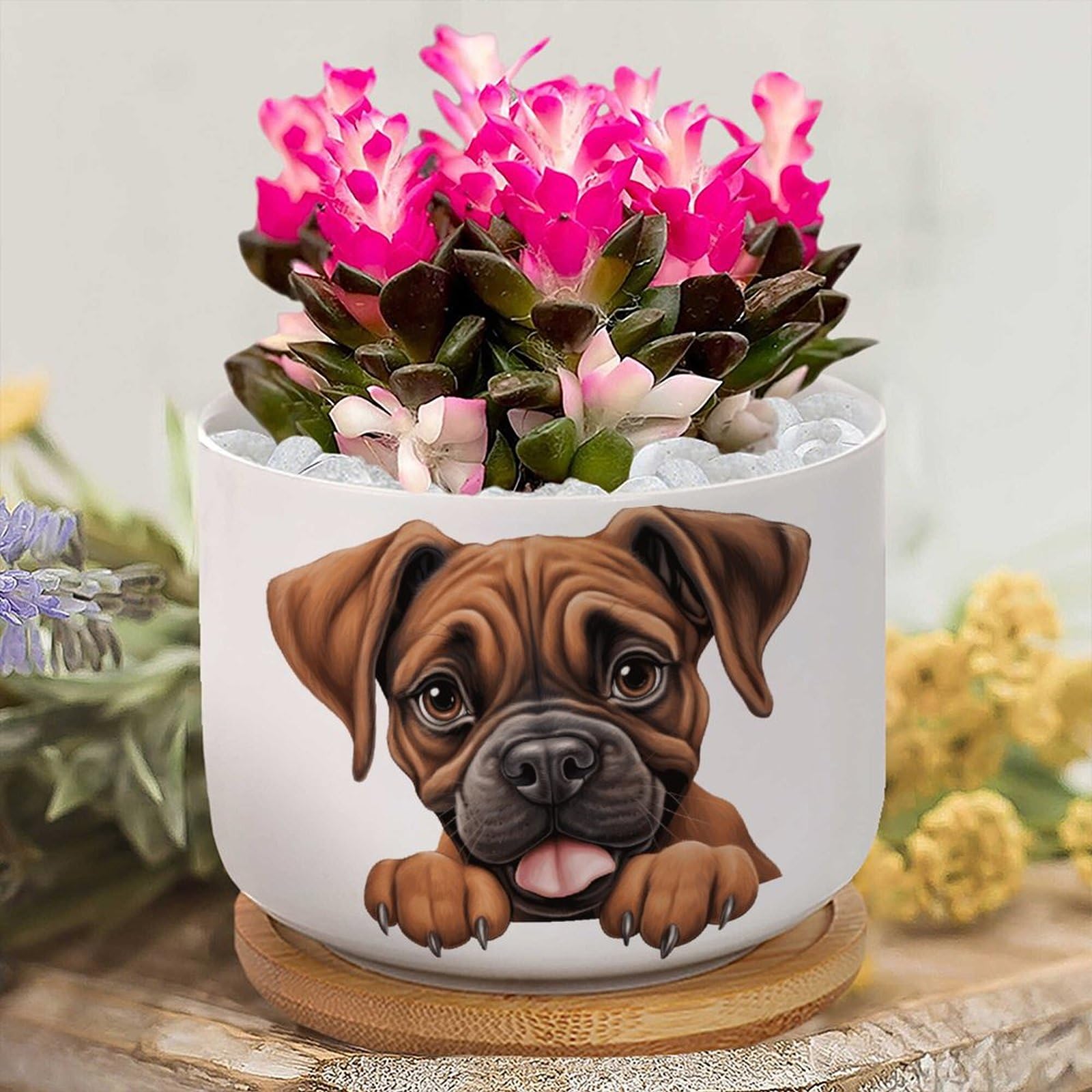 Boxer Gifts Vaso Per Piante A Forma Di Corpo Femminile 'Wetter The Better' – Ceramica Bianca E Nera, Regalo Divertente - 3