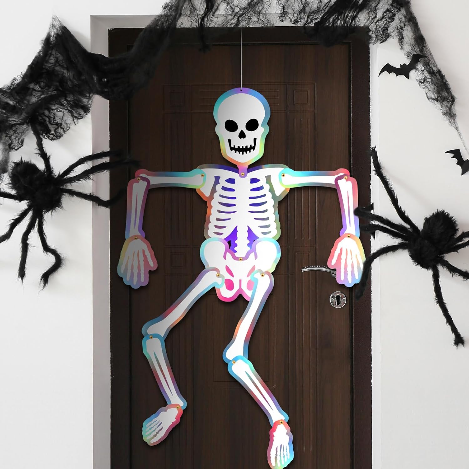 Hiboom 2個 大型 ハロウィン ジョイントスケルトン 59インチ スケルトン ダンボール デコレーション 吊り下げ ハロウィン