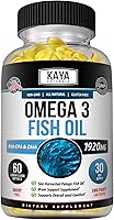 Vista 1 de Kaya Naturals Suplemento Omega 3 - Aceite de pescado Omega 3 hecho en la naturaleza, aceite de pescado pelágico 100% puro cosechado en el mar sin