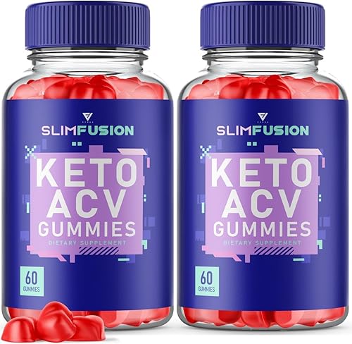Paquete de 2 gomitas Slim Fusion ACV Keto Slimfusion ACV Keto Gummies Advanced Weight Loss Plus, Slim Fusion Keto Gummies Suplemento de vinagre de