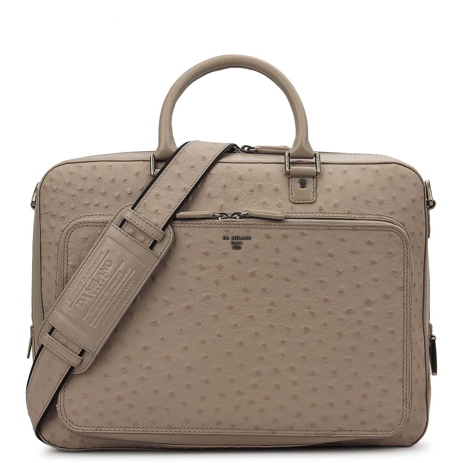 da milano Leather Laptop Bag for Men & for Women - Fits Upto 14" Laptop (10185)-picture-34