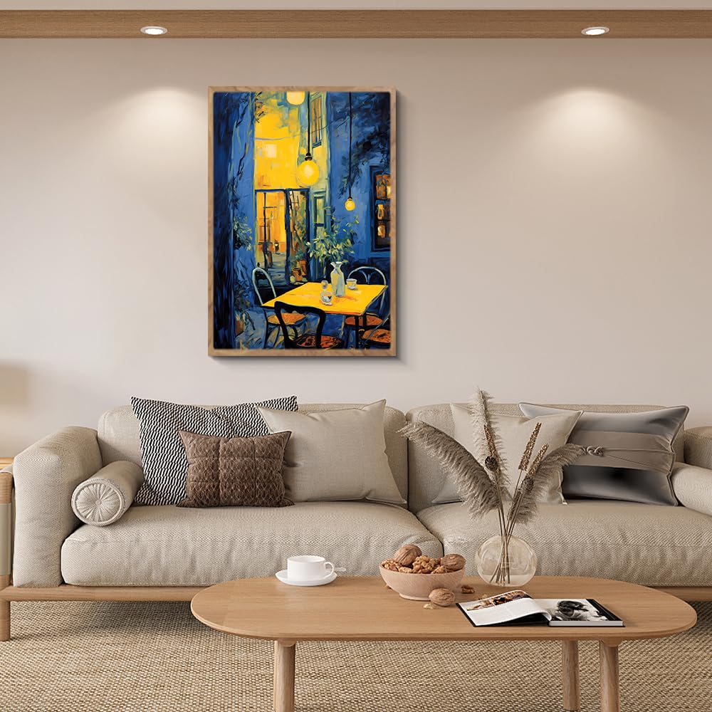 Amazon.co.jp: 阪画屋 ゴッホ 「夜のカフェテラス」風 アートパネル