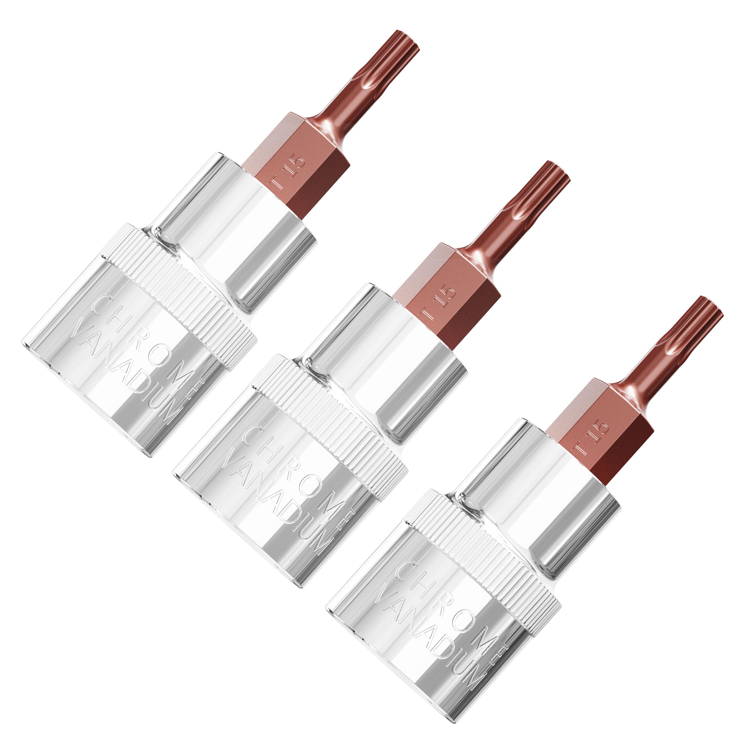 3er Set T50 Torx-Stecknüsse – 3/8 Zoll Antrieb, 4,8 Cm Lang, Aus S2-Stahl
