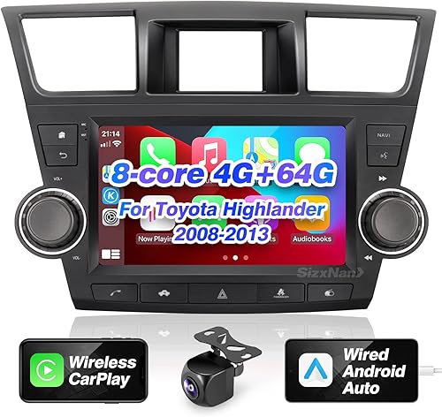 Miniatura 1 de SizxNanv Pantalla táctil Android 11 compatible con Carplay Android Auto, radio de coche, estéreo, Bluetooth, navegación, reproductor multimedia,