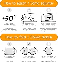 Vista 8 de Paquete de 2 persianas para ventana de automóvil para bebé con protección UV certificada, 21 x 14 pulgadas