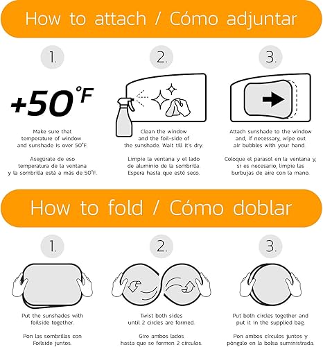 Miniatura 7 de Parasol grande para automóvil de 21 x 14 pulgadas para bebé con protección UV certificada