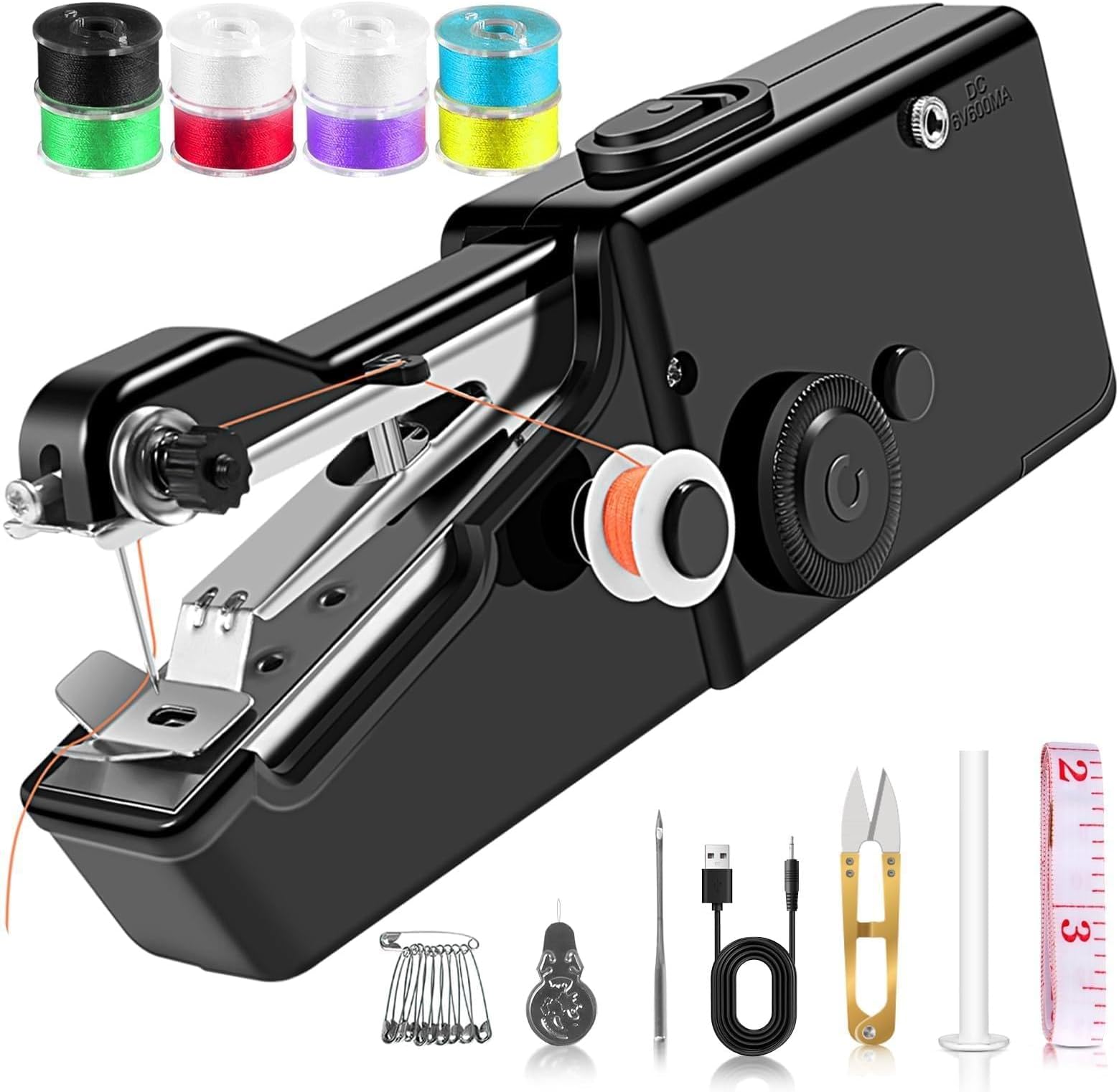 Handheld Sewing Machine for Beginners, Mini Sewing Machine with Accessories Kit, User-Friendly Cordless Portable Sewing Machines for A Variety of Fabrics, Clothes Repair Easy A Must-Have for Home DIY