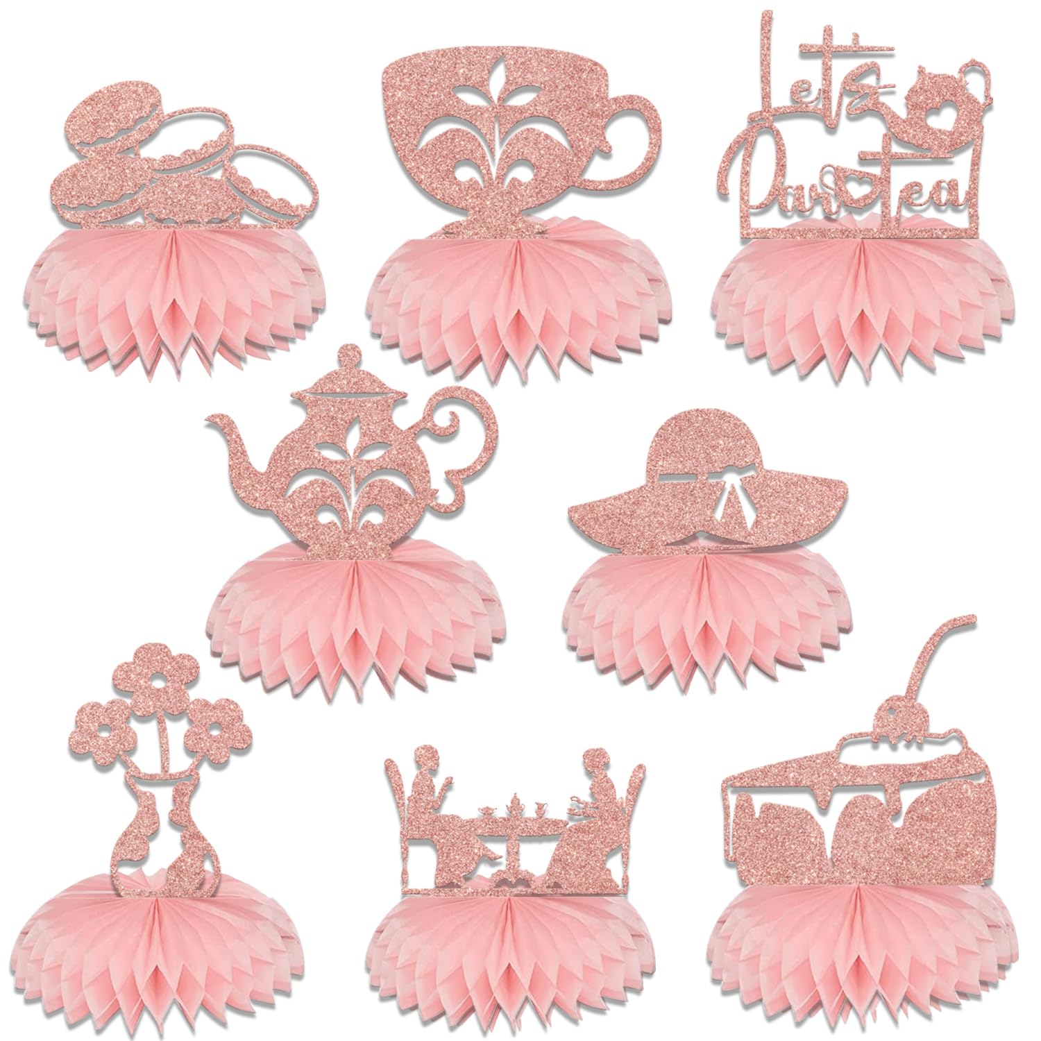 8 Pcs Tea Party Table Decorations - Princess Tea Party Decorations - Princess Party Decorations